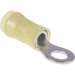 TE Connectivity, PIDG Insulated Ring Terminal, M5 Stud Size, 2.6mm² to 6.6mm² Wire Size, Yellow