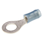 TE Connectivity, PIDG Insulated Ring Terminal, M6 Stud Size, 1mm² to 2.6mm² Wire Size, Blue