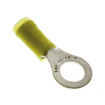 TE Connectivity, PIDG Insulated Ring Terminal, M8 Stud Size, 2.6mm² to 6.6mm² Wire Size, Yellow