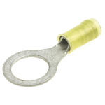 TE Connectivity, PIDG Insulated Ring Terminal, M12 Stud Size, 2.6mm² to 6.6mm² Wire Size, Yellow