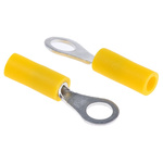 JST Insulated Ring Terminal, 3mm Stud Size, 0.2mm² to 0.5mm² Wire Size, Yellow