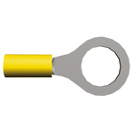 TE Connectivity, PLASTI-GRIP Insulated Ring Terminal, M12 Stud Size, 2.6mm² to 6.6mm² Wire Size, Yellow