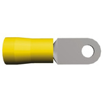 TE Connectivity, PLASTI-GRIP Insulated Ring Terminal, M6 Stud Size, 16.77mm² to 26.65mm² Wire Size, Yellow