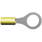 TE Connectivity, PIDG Insulated Ring Terminal, M12 Stud Size, 2.6mm² to 6.6mm² Wire Size, Yellow