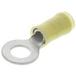 TE Connectivity, PIDG Insulated Ring Terminal, M6 Stud Size, 2.6mm² to 6.6mm² Wire Size, Yellow