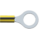 TE Connectivity, PIDG Insulated Ring Terminal, M12 Stud Size, 1mm² to 2.6mm² Wire Size, Black, Yellow