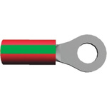 TE Connectivity, PIDG Insulated Ring Terminal, M2.5 Stud Size, 0.26mm² to 1.65mm² Wire Size, Green, Red