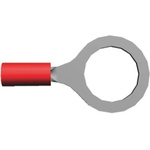 TE Connectivity, PIDG Insulated Ring Terminal, M12 Stud Size, 0.26mm² to 1.65mm² Wire Size, Red