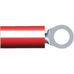 TE Connectivity, PIDG Insulated Ring Terminal, M3.5 Stud Size, 0.26mm² to 1.65mm² Wire Size, Red, White