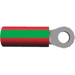 TE Connectivity, PIDG Insulated Ring Terminal, M2.5 Stud Size, 0.26mm² to 1.65mm² Wire Size, Green, Red