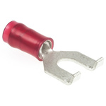 TE Connectivity, PIDG Insulated Crimp Spade Connector, 0.3mm² to 1.4mm², 22AWG to 16AWG, M4 Stud Size Nylon, Red