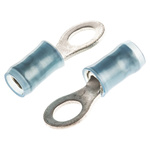 TE Connectivity, PIDG Insulated Ring Terminal, M5 Stud Size, 1.25mm² to 2mm² Wire Size, Blue