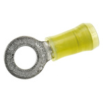 TE Connectivity, PIDG Insulated Ring Terminal, M6 Stud Size, 2.7mm² to 6.6mm² Wire Size, Yellow