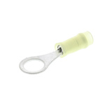 TE Connectivity, PIDG Insulated Ring Terminal, M4 Stud Size, 0.1mm² to 0.4mm² Wire Size, Yellow