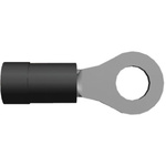 TE Connectivity, PIDG Insulated Ring Terminal, M6 Stud Size, 1.3mm² to 2mm² Wire Size, Black