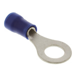 TE Connectivity, PLASTI-GRIP Insulated Ring Terminal, M6 Stud Size, 1mm² to 2.5mm² Wire Size, Blue
