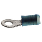 TE Connectivity, PIDG Insulated Ring Terminal, M4 Stud Size, 1mm² to 2.6mm² Wire Size, Blue