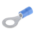 JST, FV Insulated Ring Terminal, 6mm Stud Size, 1mm² to 2.6mm² Wire Size, Blue