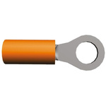 TE Connectivity, PIDG, STRATO-THERM Insulated Ring Terminal, M5 Stud Size, 0.8mm² to 1.4mm² Wire Size, Orange