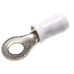 TE Connectivity, PIDG, STRATO-THERM Insulated Ring Terminal, M4 Stud Size, 2.15mm² to 2.15mm² Wire Size, White