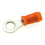 TE Connectivity, PIDG, STRATO-THERM Insulated Ring Terminal, M4 Stud Size, 0.8mm² to 1.4mm² Wire Size, Orange