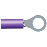 TE Connectivity, PIDG Insulated Ring Terminal, M4 Stud Size, 0.4mm² to 0.65mm² Wire Size, Purple