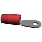 TE Connectivity, PIDG Insulated Ring Terminal, M2 Stud Size, 0.3mm² to 1.3mm² Wire Size, Red