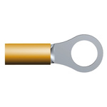 TE Connectivity, DG STRATO-THERM Uninsulated Ring Terminal, M3.5 Stud Size, 0.26mm² to 1.65mm² Wire Size, Orange