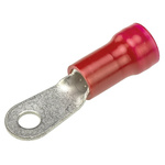TE Connectivity, PLASTI-GRIP Insulated Ring Terminal, M5 Stud Size, 6.6mm² to 10.5mm² Wire Size, Red