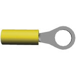 TE Connectivity, PIDG Insulated Ring Terminal, M3.5 Stud Size, 0.1mm² to 0.3mm² Wire Size, Yellow