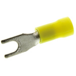TE Connectivity, PLASTI-GRIP Insulated Crimp Spade Connector, 2.6mm² to 6.4mm², 12AWG to 10AWG, M4 Stud Size PVC, Yellow