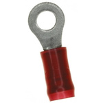 TE Connectivity, PIDG Insulated Ring Terminal, M3.5 Stud Size, 0.26mm² to 1.65mm² Wire Size, Red