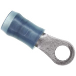 TE Connectivity, PIDG Insulated Ring Terminal, M3.5 Stud Size, 1mm² to 2.6mm² Wire Size, Blue