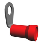 TE Connectivity, PLASTI-GRIP Insulated Ring Terminal, M6 (1/4) Stud Size, 6.6mm² to 10.5mm² Wire Size, Red