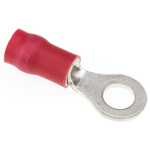 JST, R Insulated Ring Terminal, 4mm Stud Size, 0.25mm² to 1.65mm² Wire Size, Red