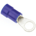 JST, R Insulated Ring Terminal, 4mm Stud Size, 1mm² to 2.6mm² Wire Size, Blue