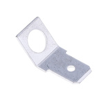 RS PRO Silver Uninsulated Male Spade Connector, PCB Tab, 0.8 x 6.4mm Tab Size