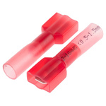 RS PRO Red Insulated Male Spade Connector, Tab, 6.35 x 0.8mm Tab Size, 0.5mm² to 1.5mm²