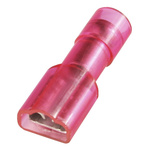 RS PRO Red Insulated Female Spade Connector, Receptacle, 0.8 x 4.75mm Tab Size, 0.5mm² to 1.5mm²