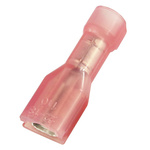 RS PRO Red Insulated Female Spade Connector, Receptacle, 0.5 x 2.8mm Tab Size, 0.5mm² to 0.75mm²