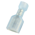 RS PRO Blue Insulated Female Spade Connector, Receptacle, 0.8 x 6.35mm Tab Size, 1.5mm² to 2.5mm²