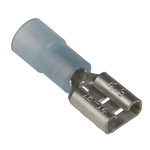 RS PRO Blue Insulated Female Spade Connector, Receptacle, 0.8 x 6.35mm Tab Size, 1.5mm² to 2.5mm²