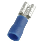 RS PRO Blue Insulated Female Spade Connector, Receptacle, 0.5 x 4.75mm Tab Size, 1.5mm² to 2.5mm²
