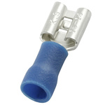 RS PRO Blue Insulated Female Spade Connector, Receptacle, 0.8 x 6.35mm Tab Size, 1.5mm² to 2.5mm²
