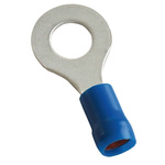 MECATRACTION, 51000 Insulated Ring Terminal, M6 Stud Size to 2,5mm² Wire Size, Blue