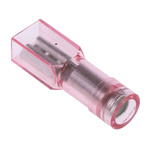 RS PRO Red Insulated Female Spade Connector, Double Crimp, 2.8 x 0.8mm Tab Size, 0.5mm² to 1.5mm²