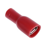 RS PRO Red Insulated Female Spade Connector, Double Crimp, 4.8 x 0.8mm Tab Size, 0.5mm² to 1.5mm²