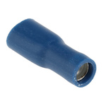 RS PRO Blue Insulated Female Spade Connector, Double Crimp, 4.8 x 0.8mm Tab Size, 1.5mm² to 2.5mm²