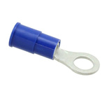 Molex, 19054 Insulated Crimp Ring Terminal, 10 (M5) Stud Size, Blue