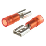 RS PRO Red Insulated Female Spade Connector, Receptacle, 6.35 x 0.8mm Tab Size, 0.5mm² to 1.5mm²